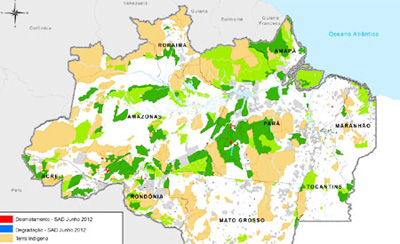 Desmatamento na Amazônia tem queda de 66% em junho