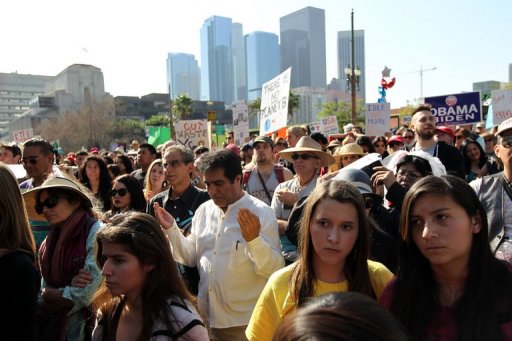 Manifestantes exigem medidas contra aquecimento global