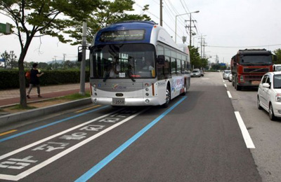 Coreia do Sul testa 'estrada elétrica' para ônibus públicos