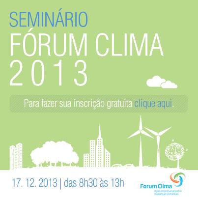 Seminário Fórum Clima 2013