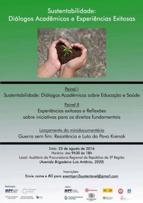 Sustentabilidade: Diálogo Acadêmicos e Experiências Exitosas