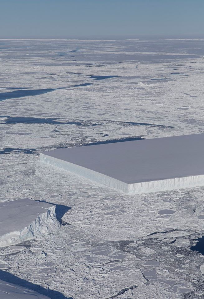 Nasa divulga foto de iceberg plano e retangular na Antártica