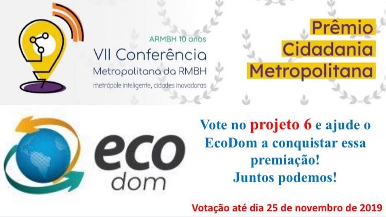 Vote e ajude o EcoDom a ganhar o prêmio Cidadania Metropolitana